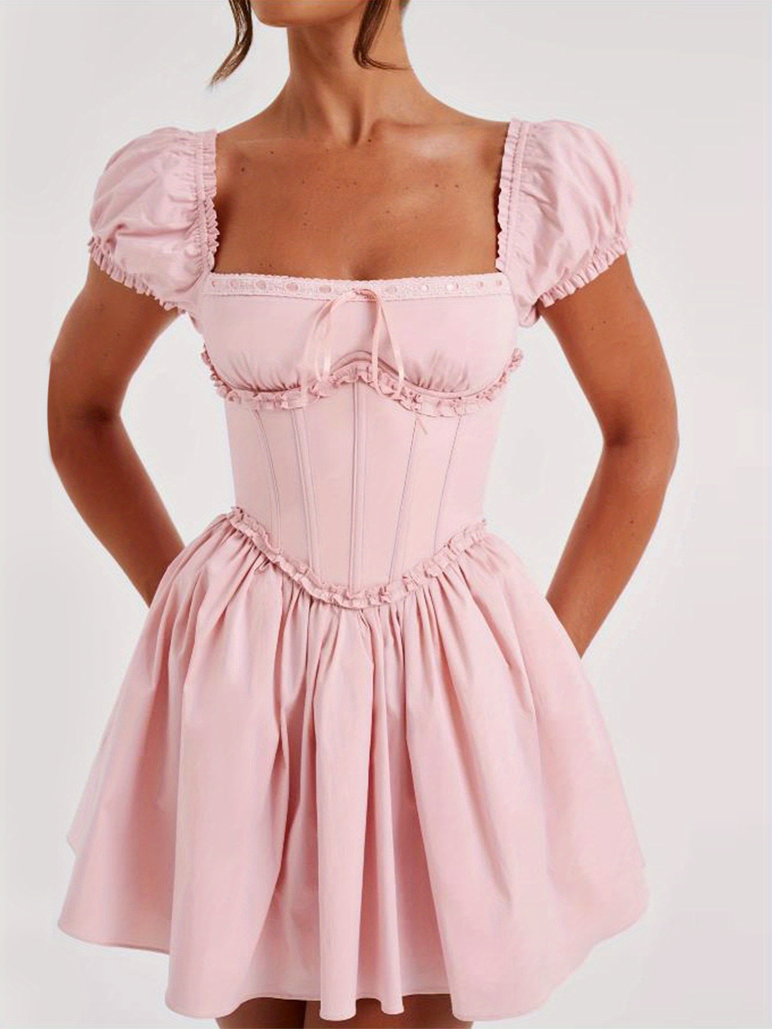 flowy dress with corset Oh Là Là Lace Up Corset Mini Dress main image 1