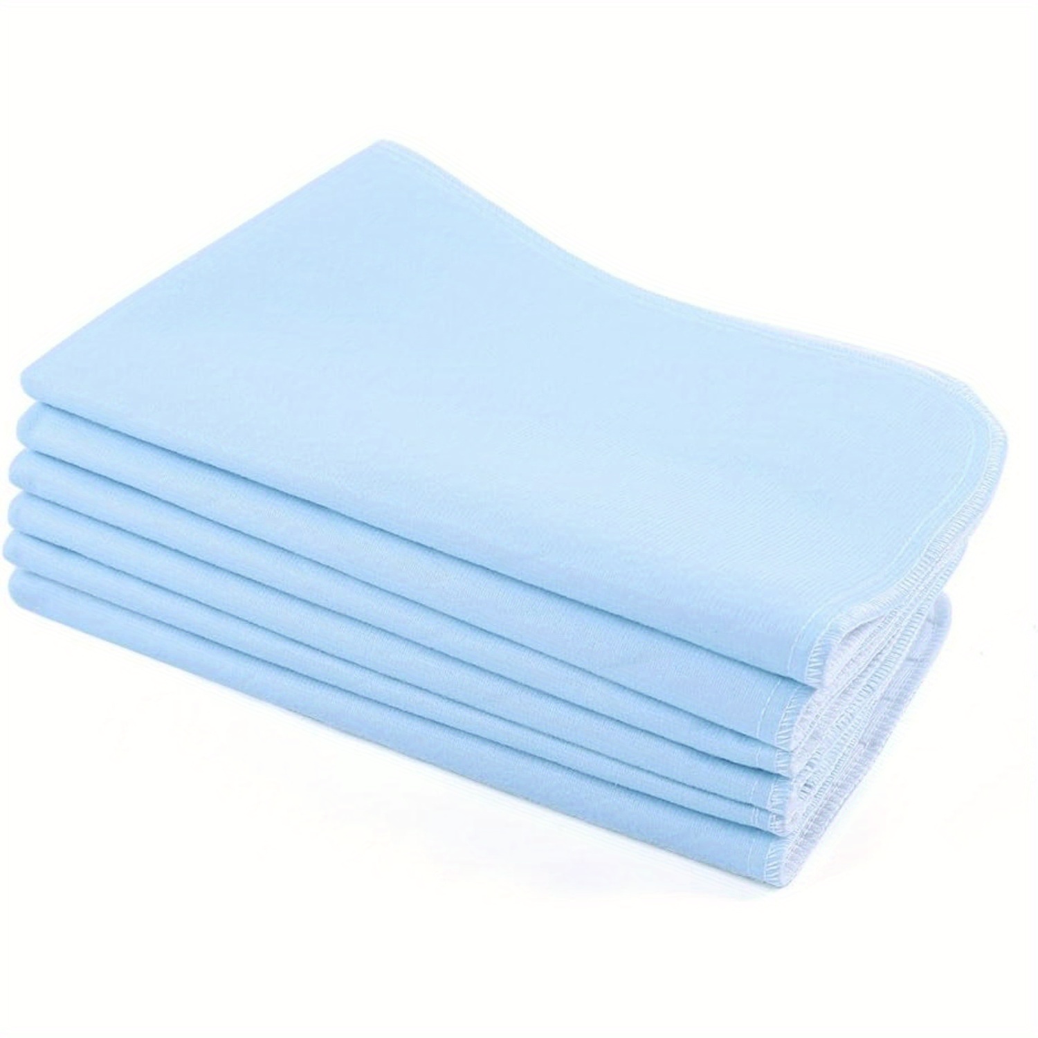 

6pcs Reusable Washable Pad An Absorbent Pad For Adults Incontinence Pad Blue White 45 * 60