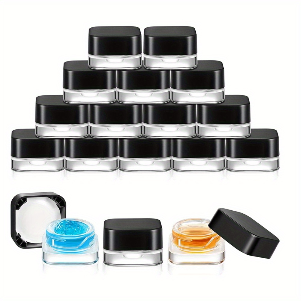 

Lot de 10 Cosmétiques en Verre de 5ml Couvercles Noirs - Fermeture Hermétique, Parfaits Crèmes, Lotions, Baumes à Lèvres & Échantillons de