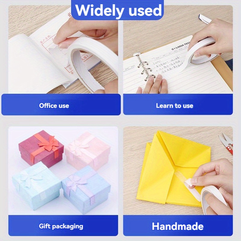 1 Roll of Double-Sided Transparent Tape - Suitable for Office, School, DIY, Crafts, Scrapbooking, Art, Crafts, Card Making, And Gift Wrapping, As Well As for Valentine'S Day, Party Supplies, Birthday Gifts, And Other Adhesive Needs.