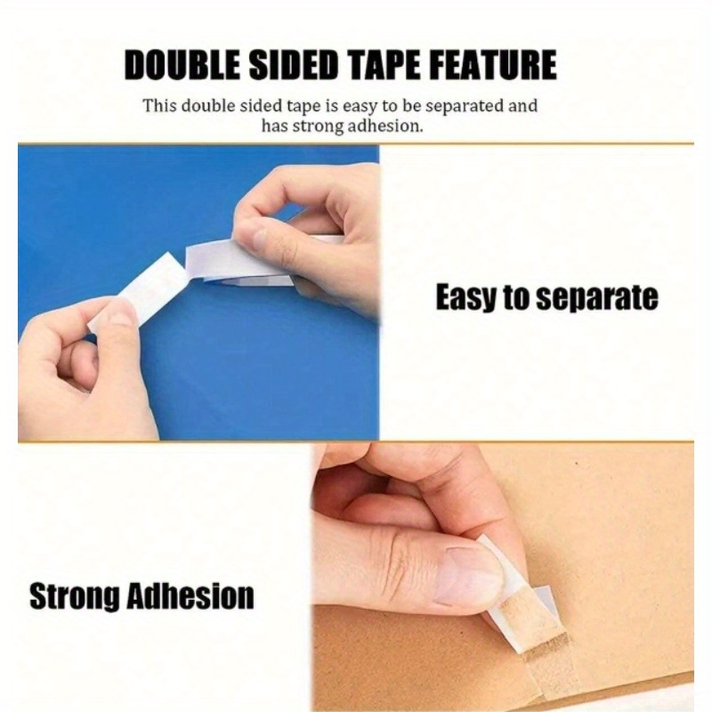 1 Roll of Double-Sided Transparent Tape - Suitable for Office, School, DIY, Crafts, Scrapbooking, Art, Crafts, Card Making, And Gift Wrapping, As Well As for Valentine'S Day, Party Supplies, Birthday Gifts, And Other Adhesive Needs.