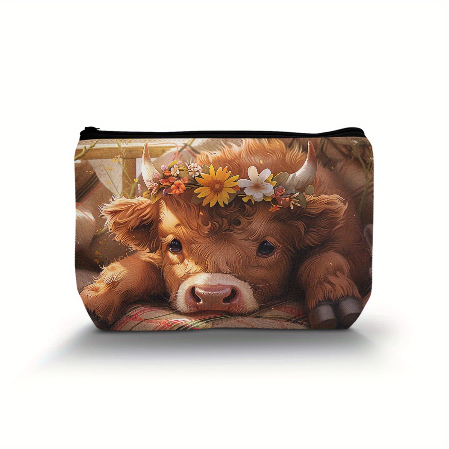 

Cow & Makeup Bag - Polyester Cosmetic , For &