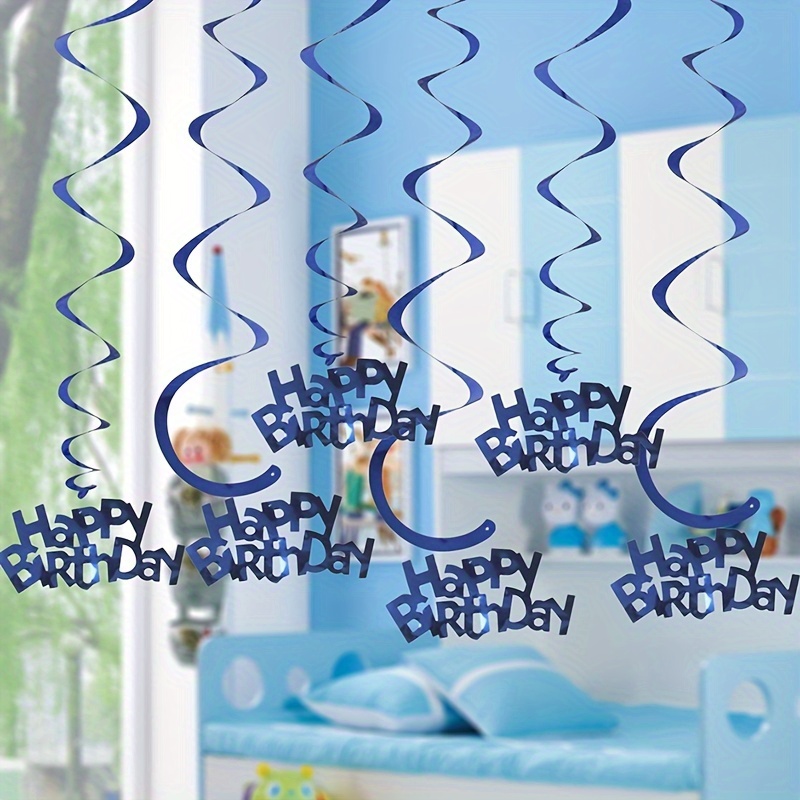 

6 Pcs Festive Spiral Birthday Charms - Perfect For Party Decorations: 80cm/32in Long, 14.5cm/5.7in Diameter, 8cm/3.1in Letter Size, Suitable For Birthdays, New Year, And Holiday Celebrations