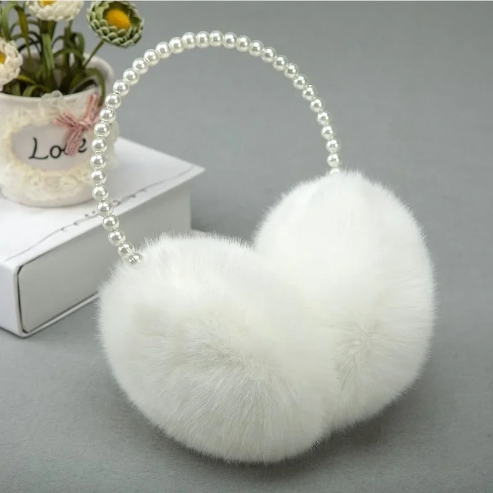 

Women's Winter Plush Earmuffs, Simulated Pearl Earmuffs, Party Headwear, Daily Fashion Earmuffs, Outdoor Warm Earmuffs