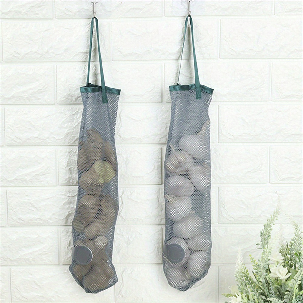 Reusable Hanging Storage Mesh Bags for Kitchen Organizer