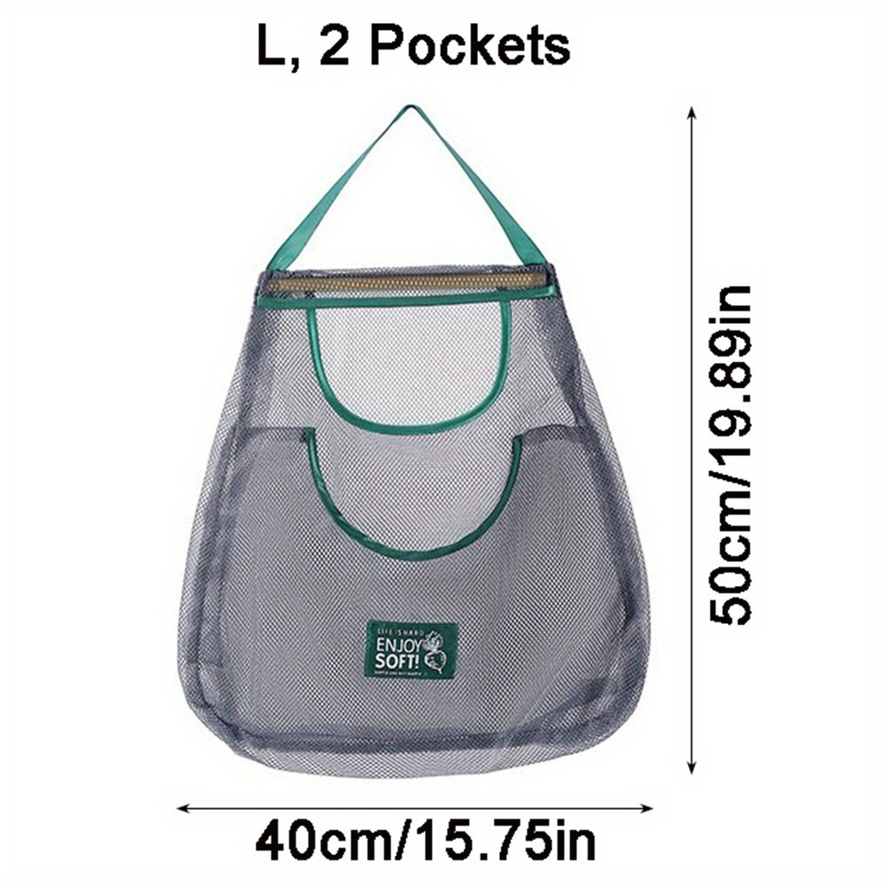 Reusable Hanging Storage Mesh Bags for Kitchen Organizer