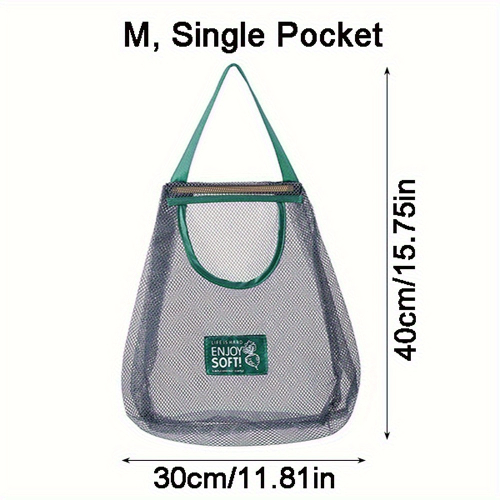 Reusable Hanging Storage Mesh Bags for Kitchen Organizer