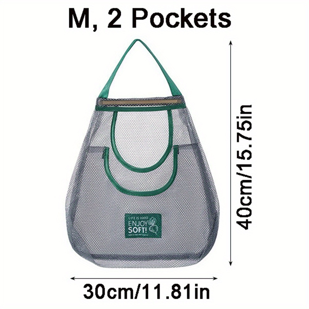 Reusable Hanging Storage Mesh Bags for Kitchen Organizer