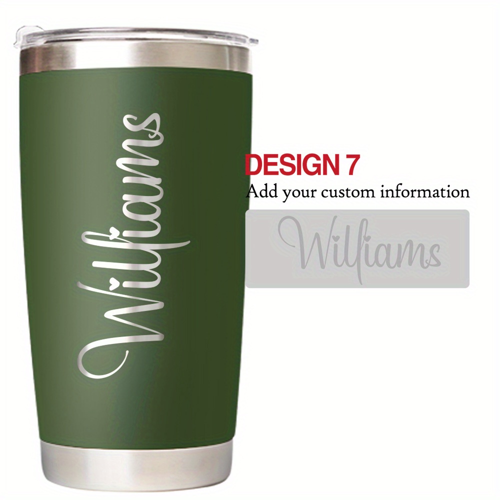TEMU 1pc Personalized Stainless Steel 20oz Tumbler With Lid | Coffee Cup, Suitable For Hot And Cold Drinks | Custom Engraved Design For Gym, Fitness,