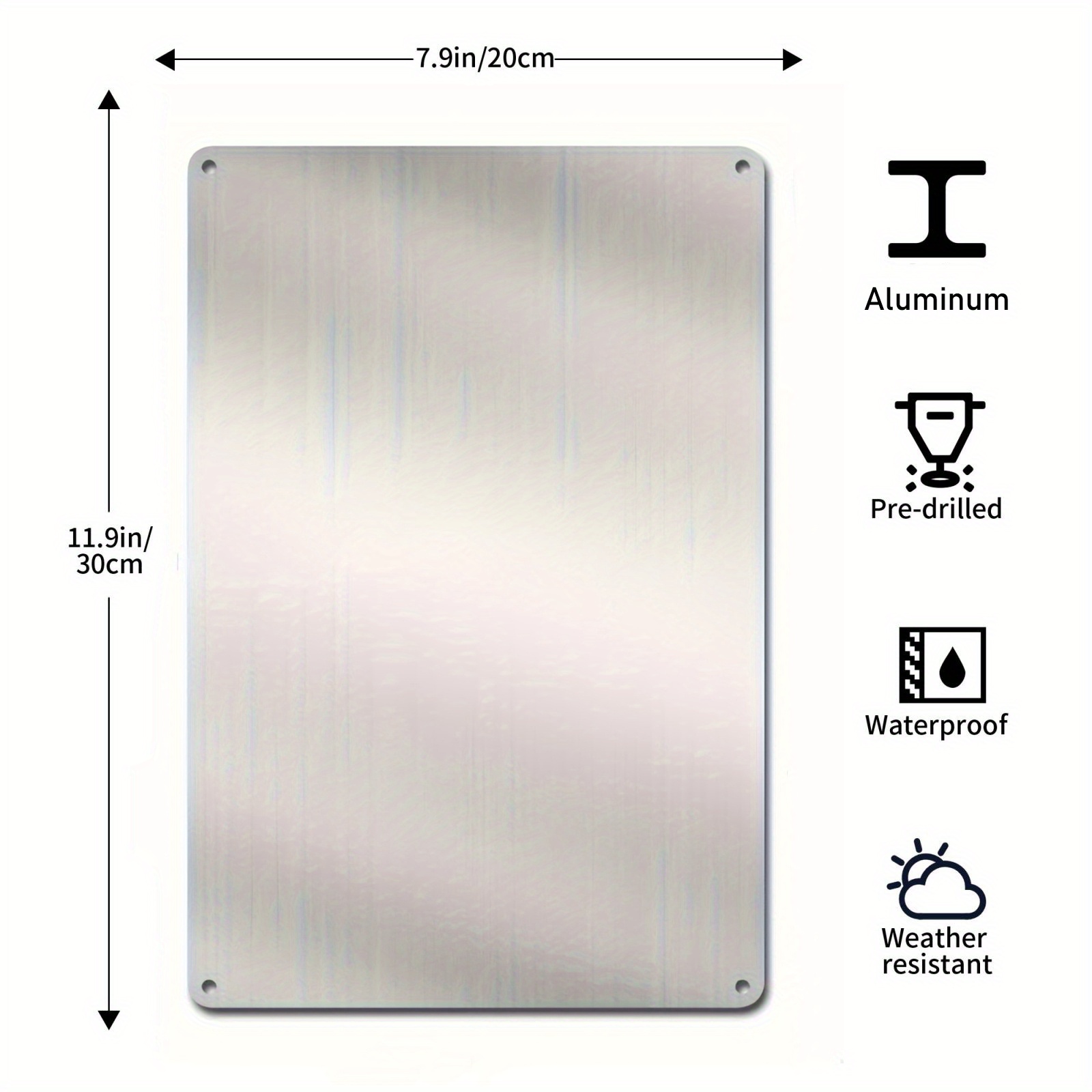 1pc Personalized Aluminum Pizzeria Sign - Customizable Text Metal Wall Decor for Indoor/Outdoor, Man Cave, Garage, Workshop - Durable, Weather-Resistant 8x12 inch Custom Sign