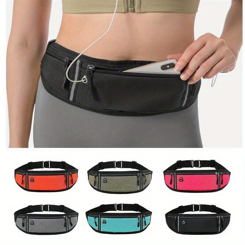 

Lightweight & Waterproof Running Waist Pack With Reflective Strip - Adjustable, Fits Most Phones Under 6.5", Ideal For Gym & Outdoor Activities