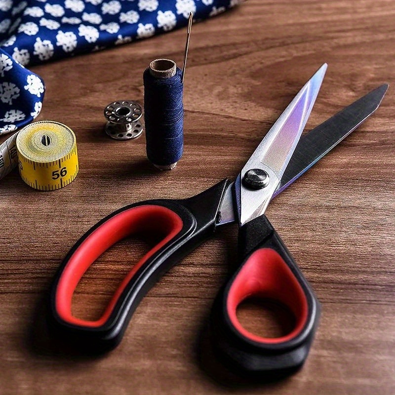 

Premium Tailor Scissors: Heavy Duty, Multi-purpose, Titanium Coated, Forged Stainless Steel, Sewing Fabric, Leather, Dressmaking, Comfort Grip, Professional Crafting