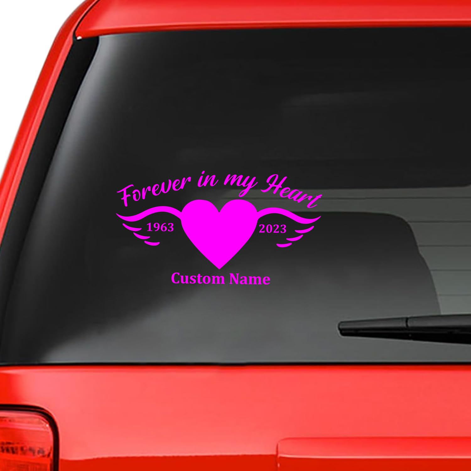 In Loving Memory Car Decal: Memorial Window Sticker (6 Inch) - UK