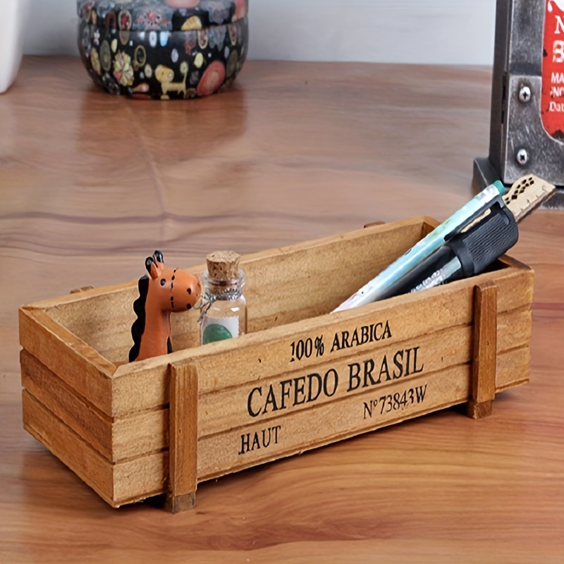 

Wooden Organizer Box - - For Bedroom , Succulent Planting & Decor -