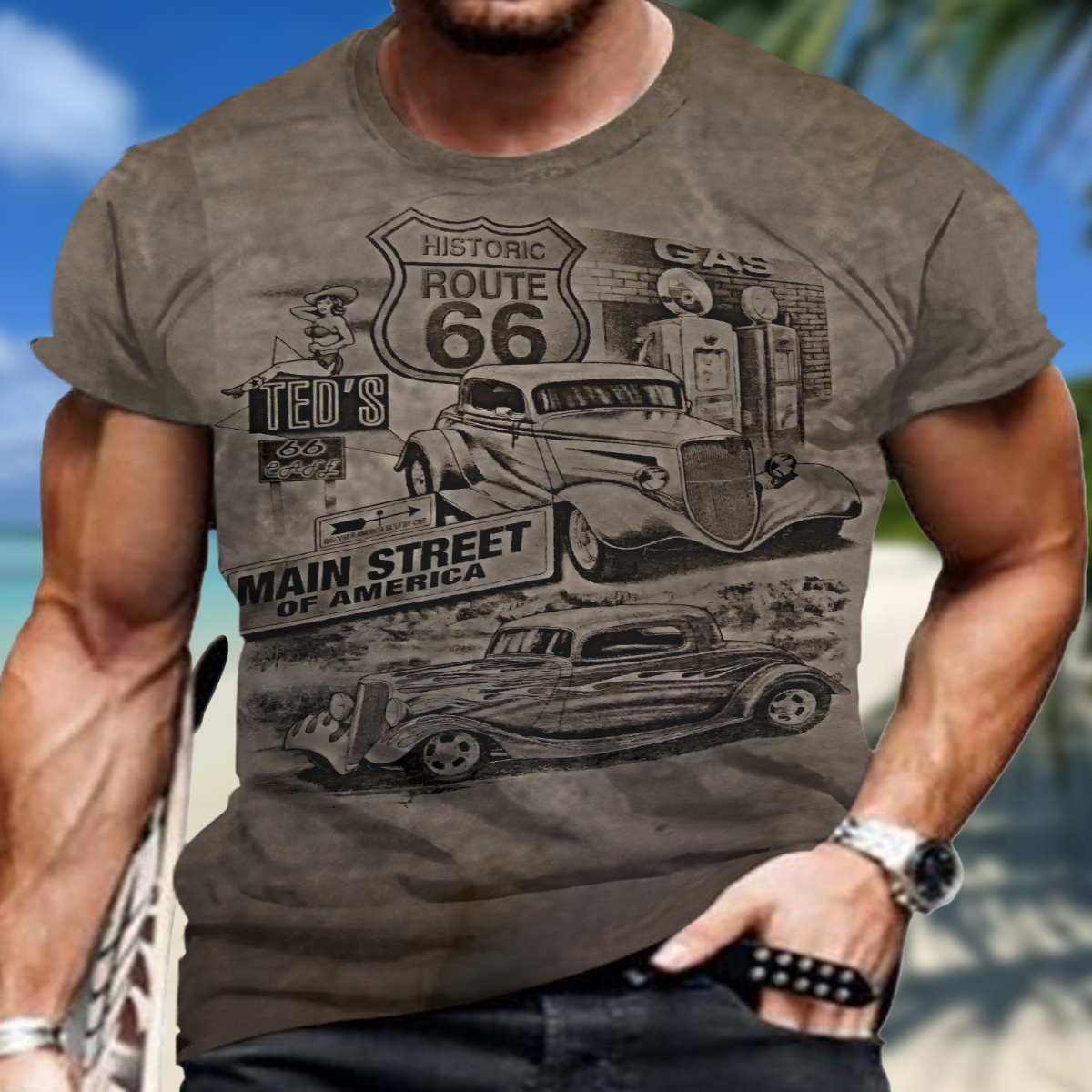 

Men' T-shirt, Short Sleeve Crew Neck Tee, Men's Clothing For Summer Outdoor