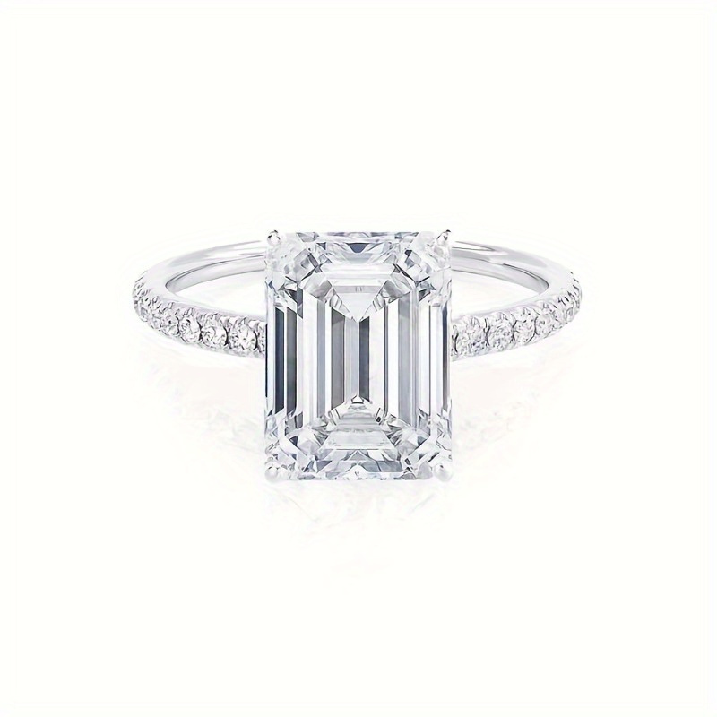 

1/2/3 Emerald Cut Moissanite Engagement - , , For