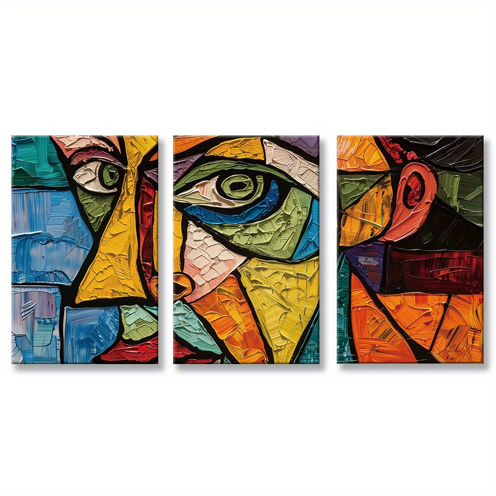 3 piece canvas   set abstract   style portrait frameless modern artwork for living room bedroom home decor 16x24 inch details 3