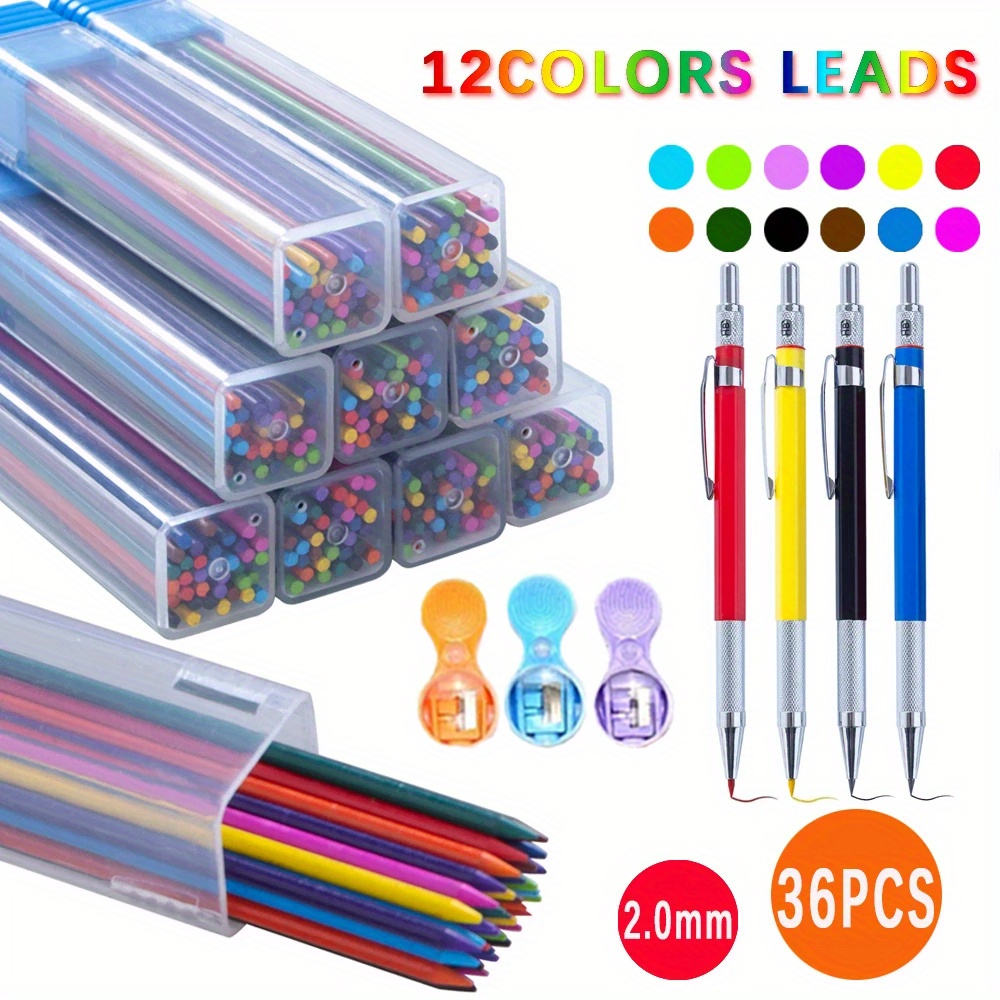 

[ ] 6pcs 2.0mm Mechanical Pencils 12 - For Sketching, & Office Supplies