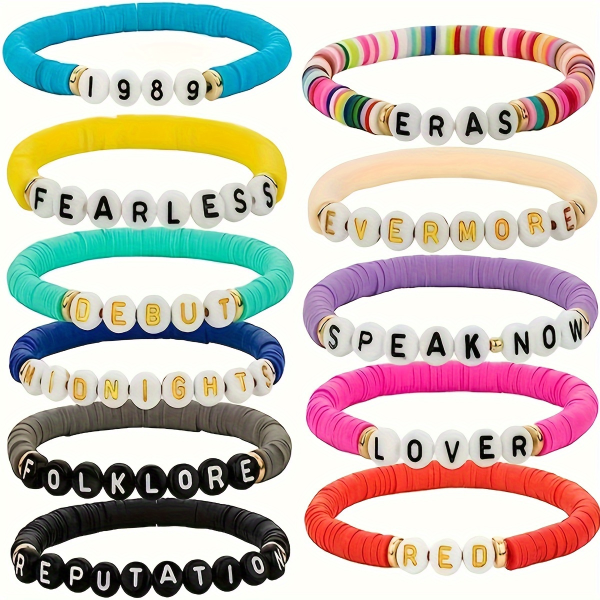 

Eras Tour-inspired Bracelet Set - 1989 Fan Gift, No Batteries Required, Plastic