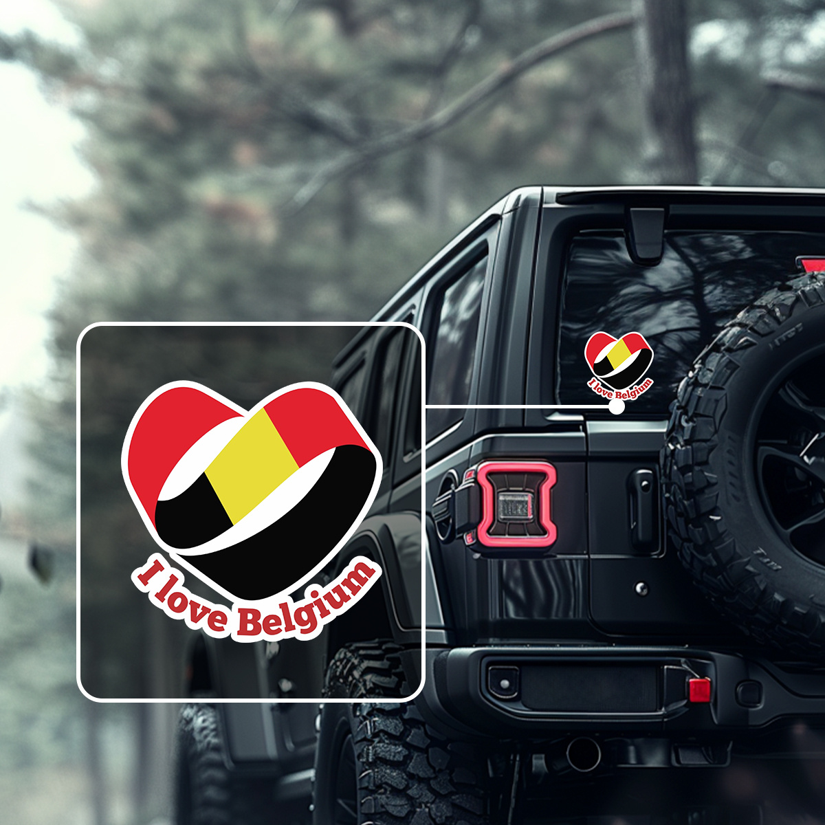 

'i Love Belgium' Waterproof Vinyl Sticker - Perfect For Laptops, Helmets, Guitars & Scooters | Durable Car Exterior Accessory