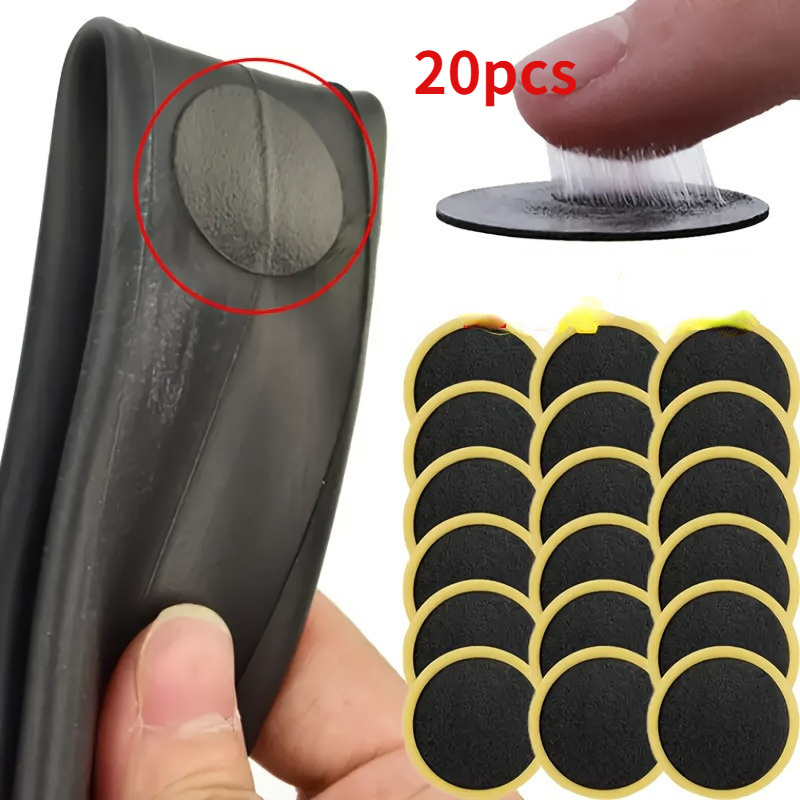 

20pc Bicycle Tire Repair Patches 10/20/30pcs - Glue-free, Protection For Mountain & Road Bikes | Easy Application & No Tools Needed