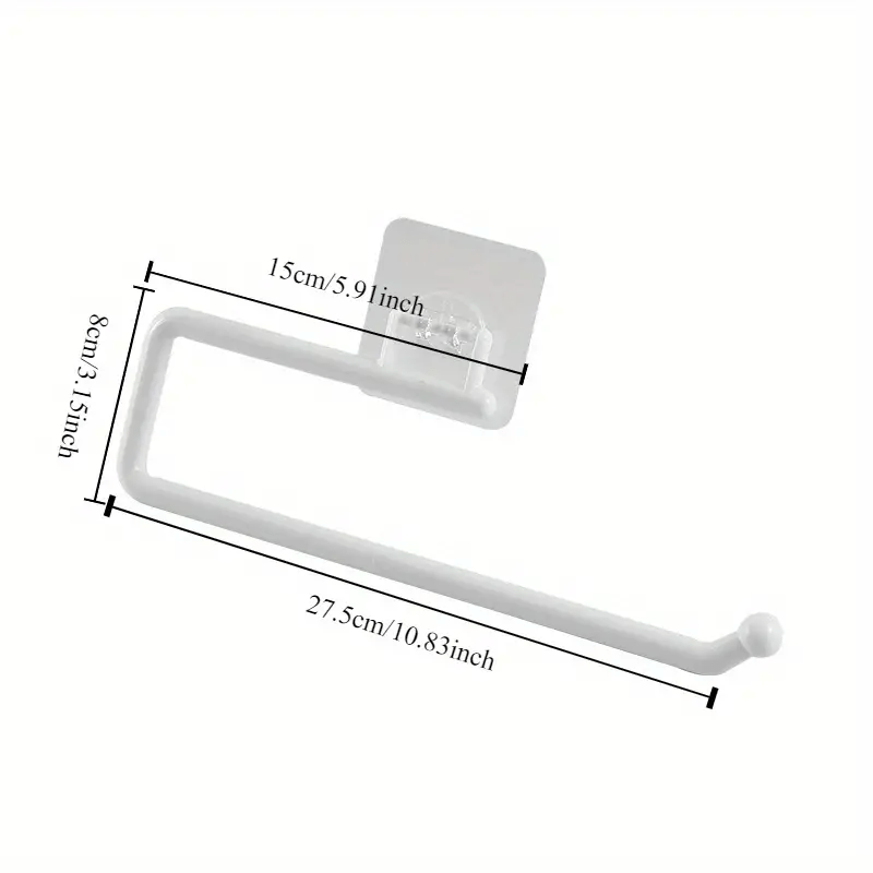   wall mounted paper towel holder with integrated hook no drilling required   kitchen bathroom organization details 0