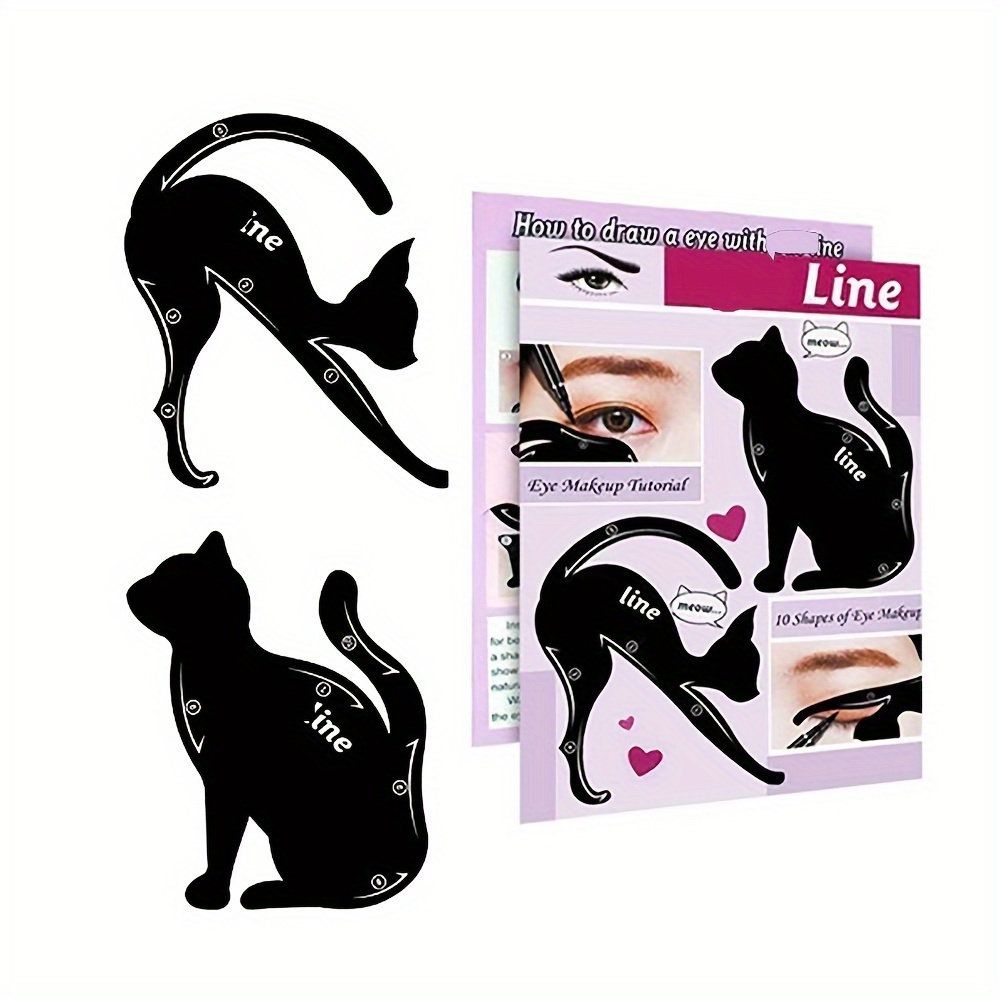 

Eyeliner Tool Template Cat Eye Card Cat Eye Card Eyeliner Drawing Aid