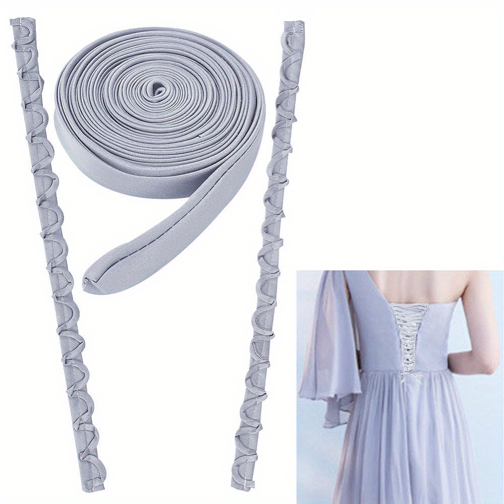 TEMU 1 Set Wedding Dress Zipper Replacement Adjustable Craft Wedding Dress Additions For Prom Dress Strap