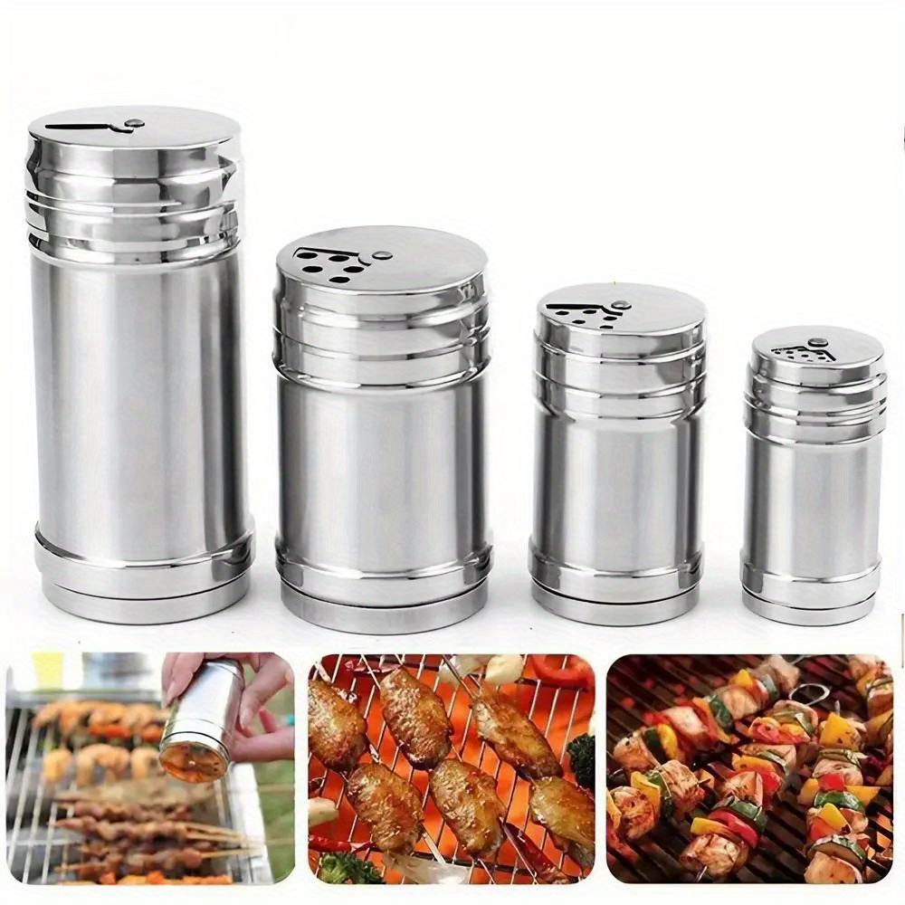 Spice Seasoning Jar Stainless Steel Salt Adjustabl... - Vicedeal