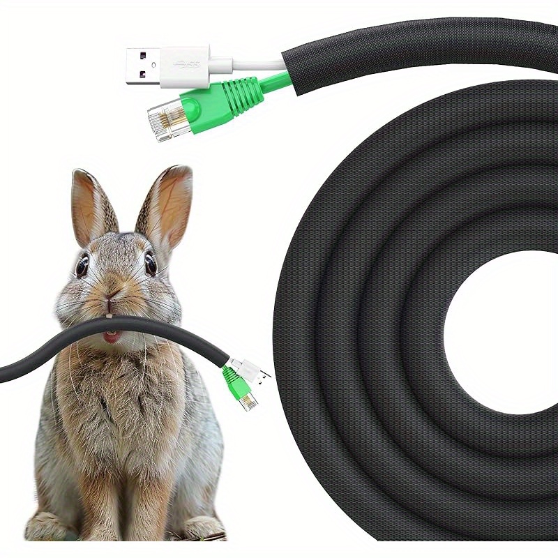 TEMU Expandable Cable Protector Sleeve, 12.7mm Diameter, 4m Length - Durable Pet Material, Chew-resistant For , Pet-friendly Wire Protection Tube