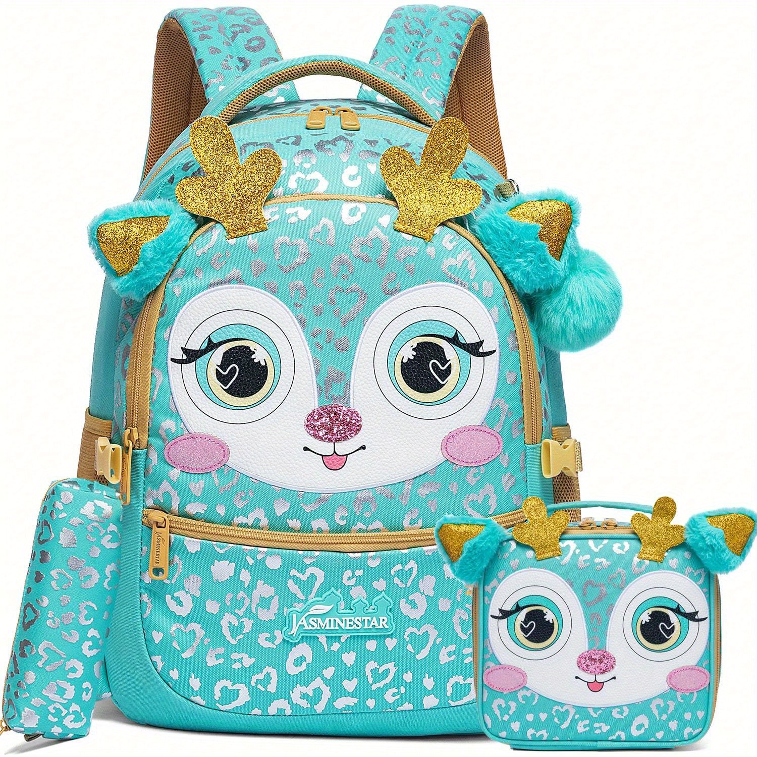 

Adorable Girls' Backpack Set With Lunch Box & Pencil Case - Lightweight, Adjustable Straps For Ages 3-14, Perfect For School & Travel Backpack Purse For Women Mini Backpack For Women