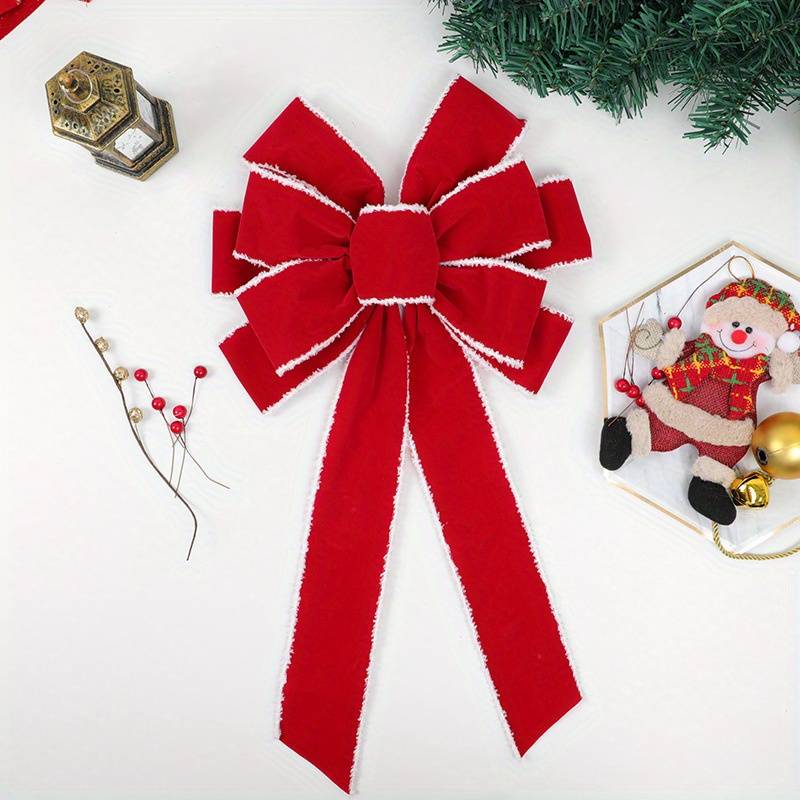 12 Nœuds De Noël En Velours Vert - 8,9 Cm - Pour Décorer Sapin, Couronne, Cadeaux - Avec Attaches Torsadées - Style Rustique Vintage