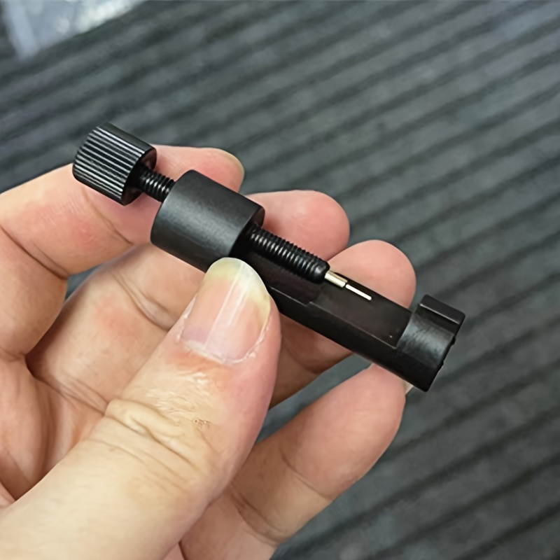 TEMU Strumento di Riparazione Cinturino Orologio 1pz - Rimozione Regolabile del Cinturino in Acciaio con Meccanismo Multi-Pin, in Plastica Durevole