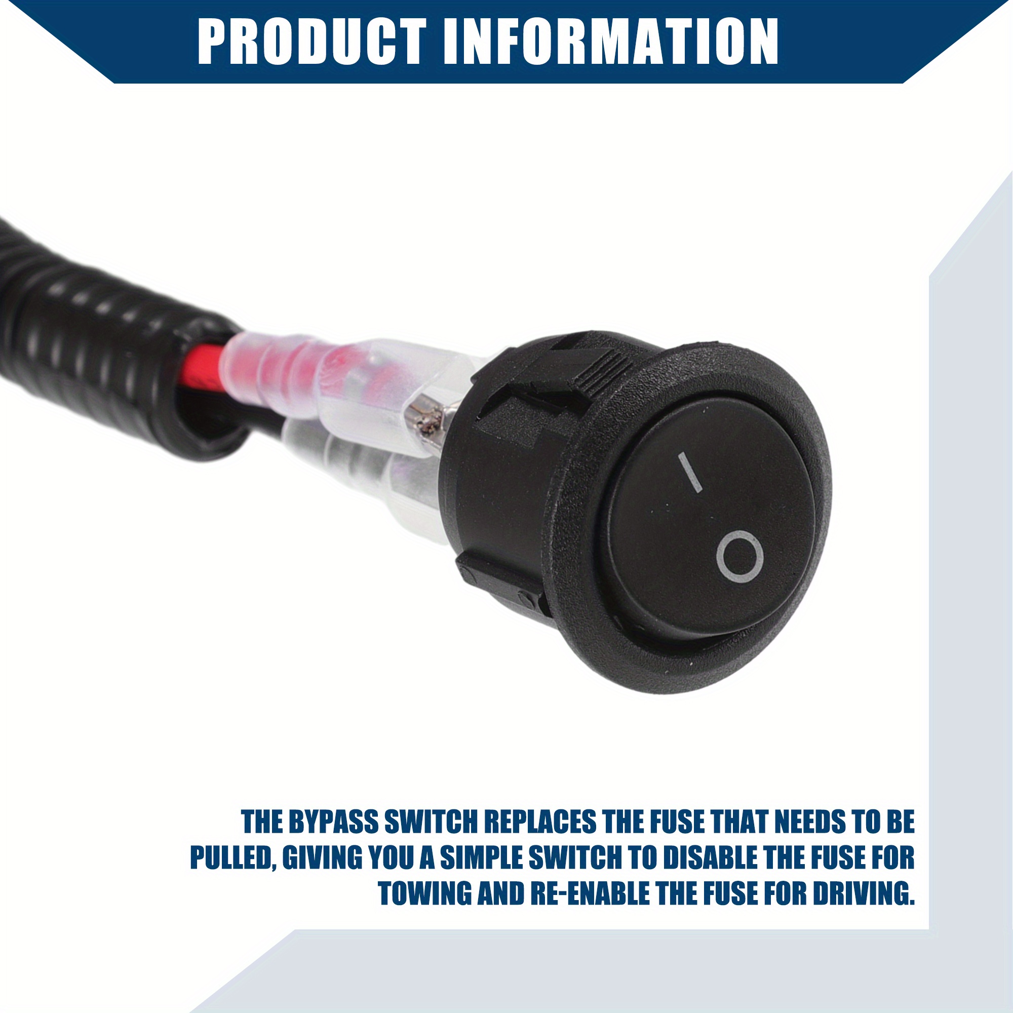 Kit De Bypass De Fusible Automobile Universel 60 Cm Avec Interrupteur - Pour Installations électriques