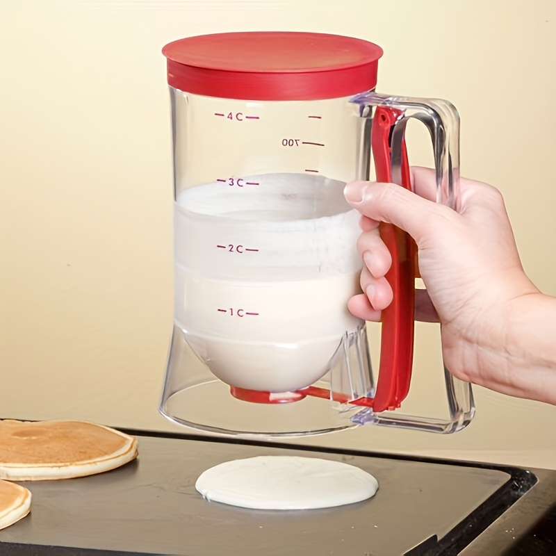   pancake batter dispenser with bonus cupcake liners   pancakes   muffins   silicone kitchen gadget details 3