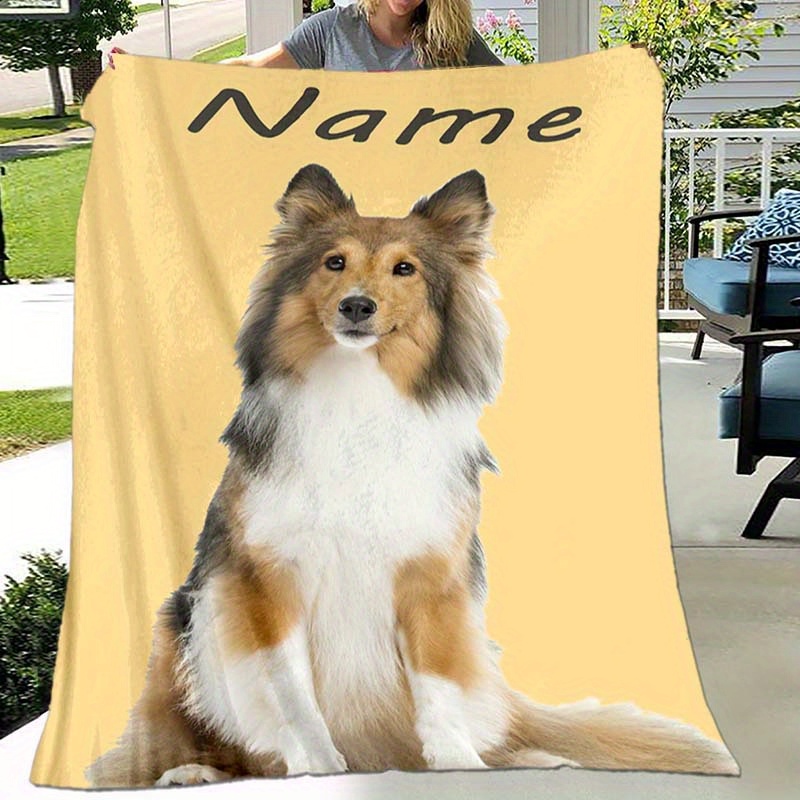 

1pc Name Blanket - , 200-250g Flannel, Pattern, And , 3d Personalized , For , No Irritation, For , Air Conditioning, Tv Watching, Use, For , , And