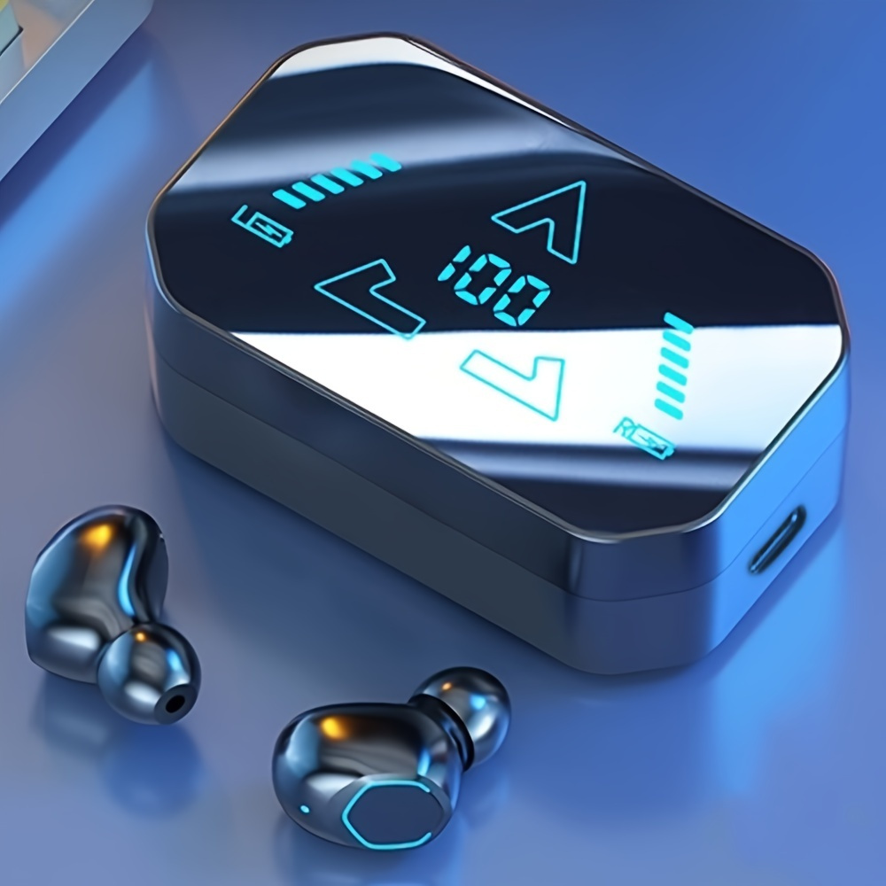 

Bt5.3 Wireless Earbuds Display - Led Battery Display, Cancellation, And -clear Calls, , Long- Battery, Rechargeable , Earphone Suitable For & Cycling