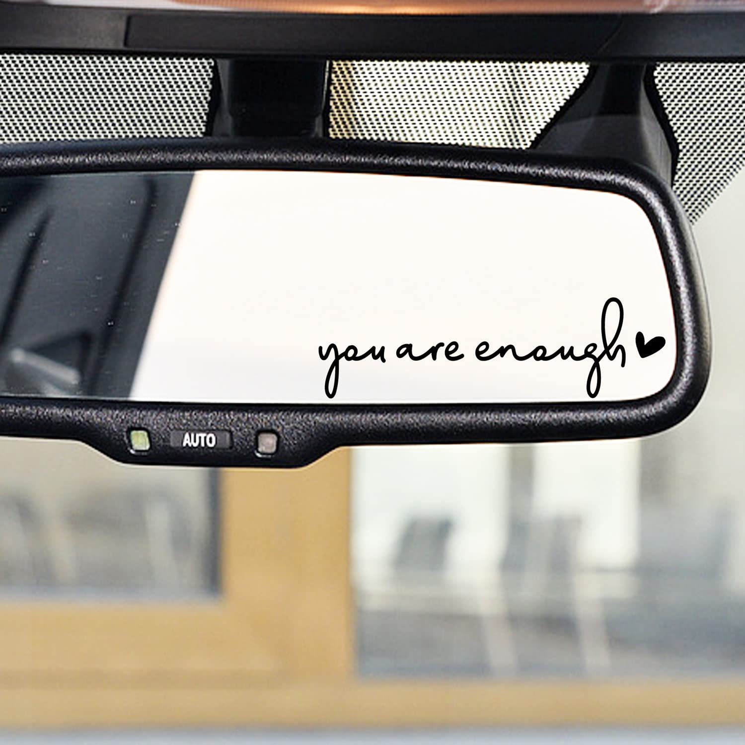 

5pcs "you Are Enough" Vinyl Decals With Heart - & Waterproof, Easy-to-apply 4"x1.16" Stickers For Car Mirrors, Tumblers, Windows - Inspirational Messages For Women, Car Decal Stickers