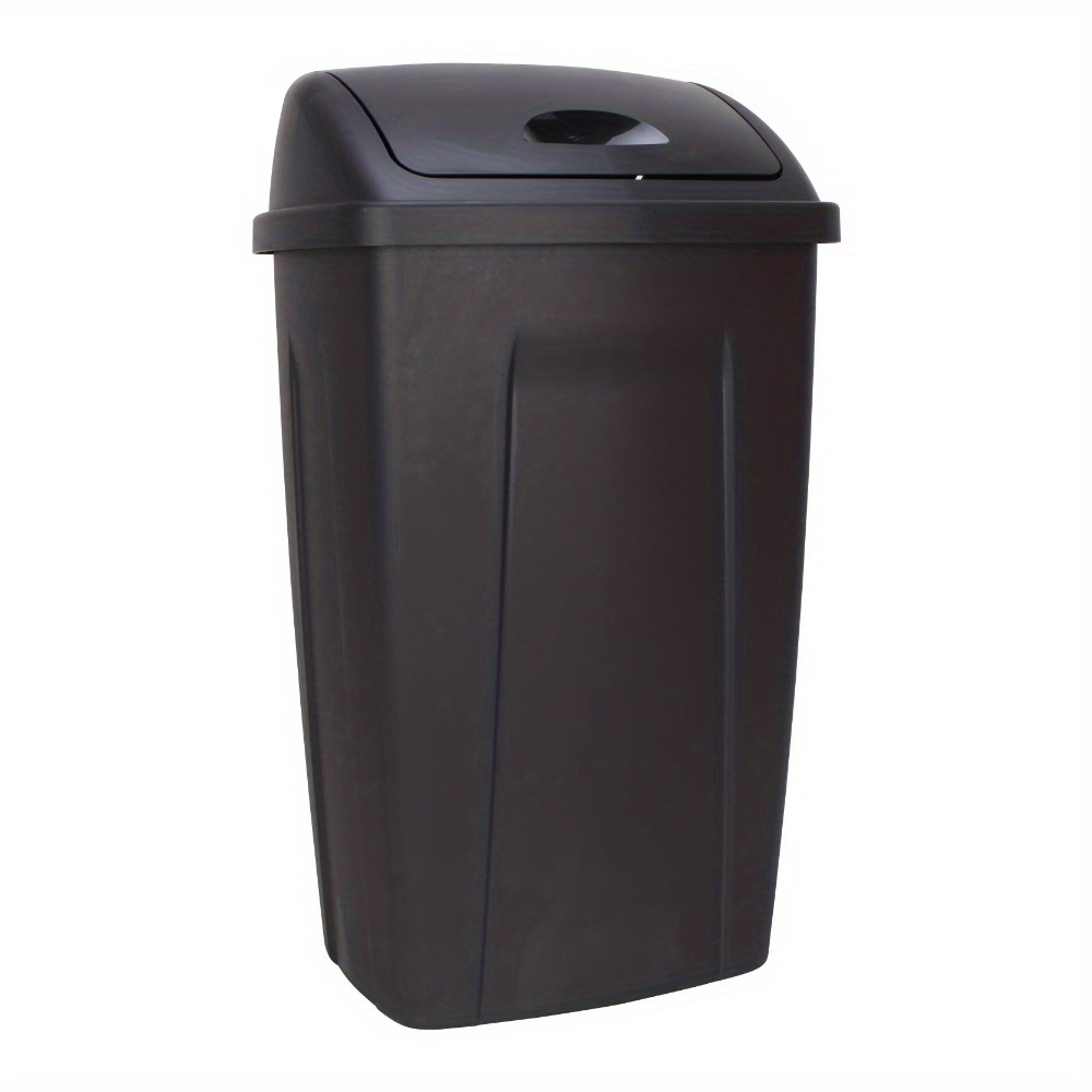 

13 Gallon Trash Can, Plastic Swing Garbage Trash Can