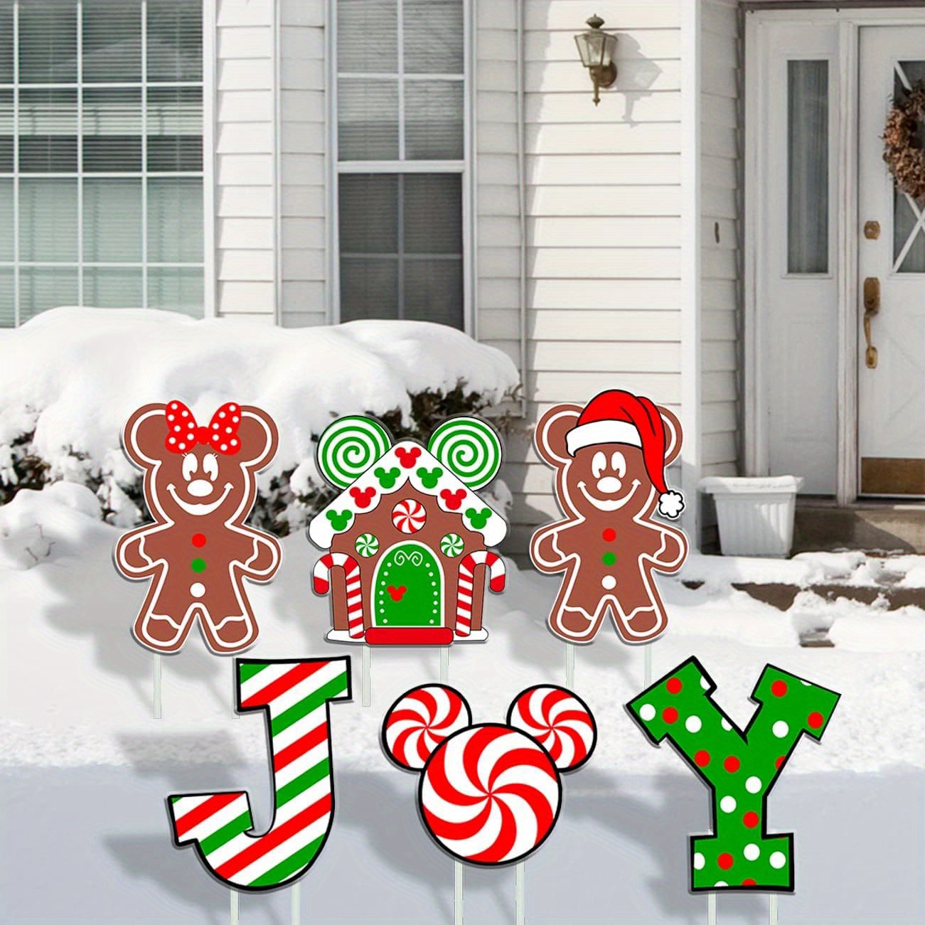 

3pcs Set Of Christmas Signs - Outdoor Decorations & For Man , Install, Plastic, For & Display