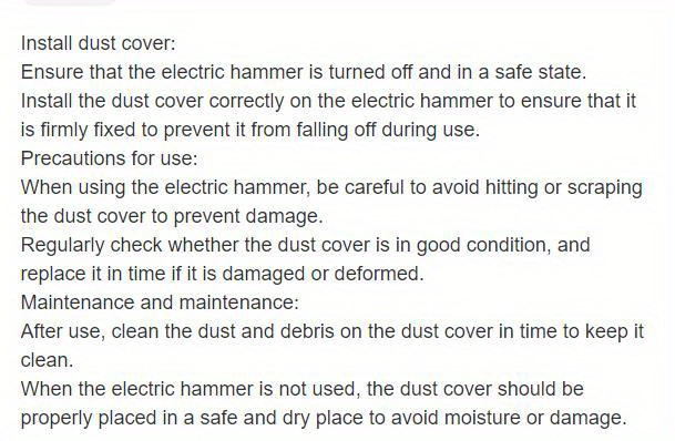 1pc electric drill dust cover for hammer drills electric tool accessories for ceiling and wall drilling hardware tool details 0