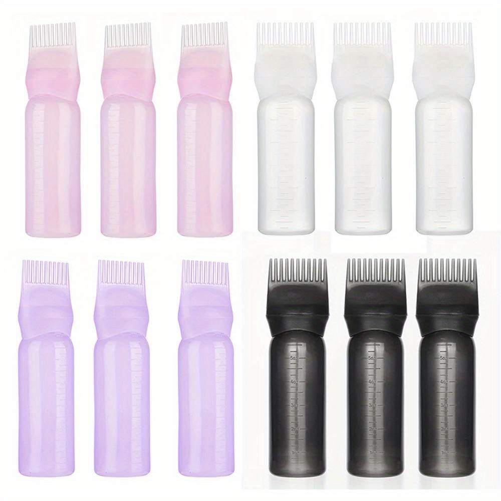 

3pcs 180ml Hair Oil Applicator Bottle Reusable Filling Bottle Oil Applicator Bottle For Hair Professional Hairdressing Tools