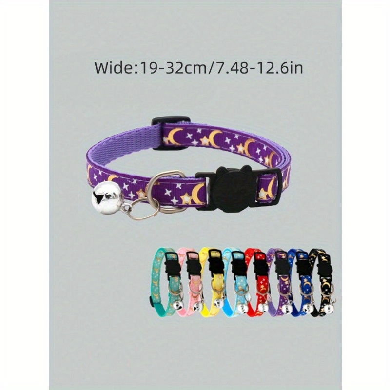 

8 Reflective Cat Collars With Moon And Stars And Cute Animal Patterns To Make Your Cat And Dog Look Even Cuter