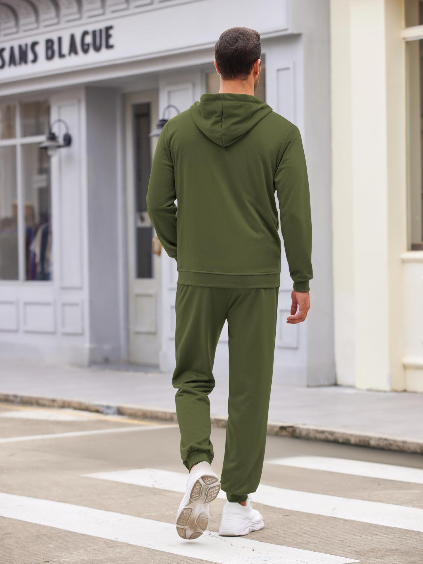 Mens Sweat Suit VBTAPA Men's Athletic Hoodie Tracksuit Pieces