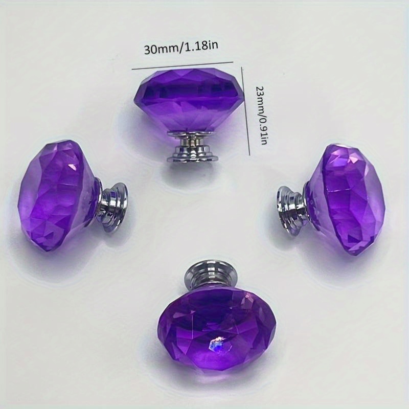 12pcs 30mm crystal glass cabinet knobs dresser furniture - Temu Portugal