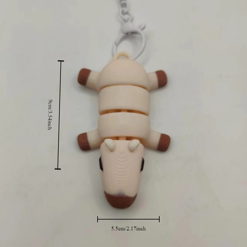 Lifelike 3D Printed Animal Head Plush hot Keychain