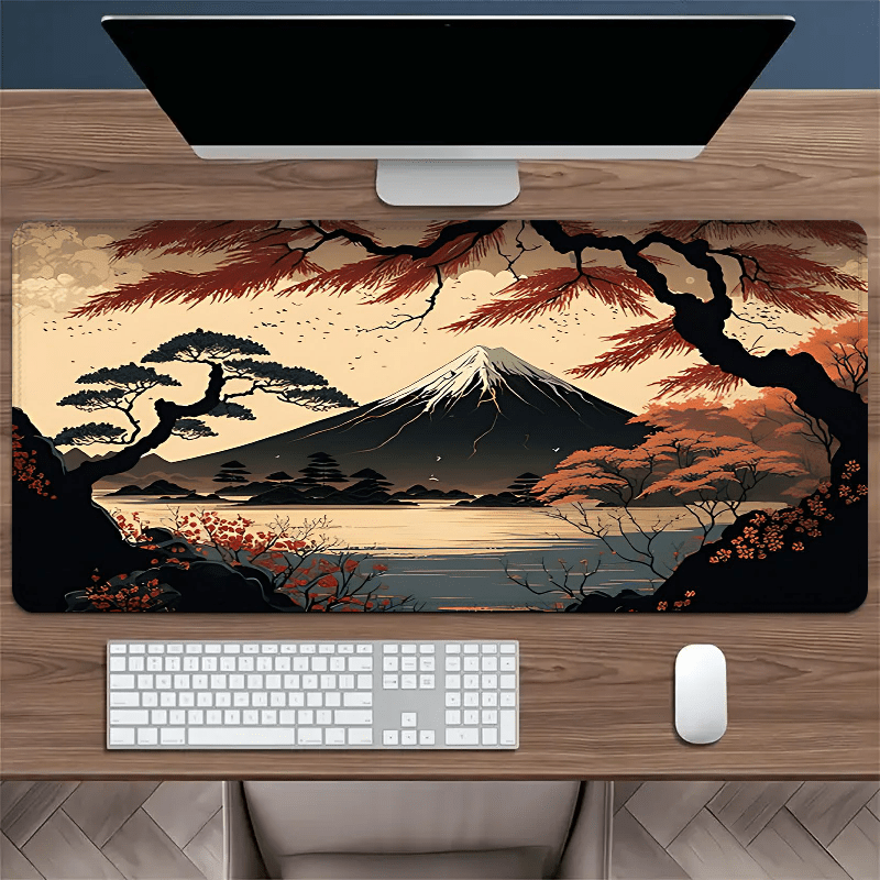 

Mount Fuji Japanese Landscape Mouse Pad, Xxl Gaming Desk Mat, E-sports Office Keyboard Pad, Durable Rubber Non-slip Computer Mouse Mat, Ideal Gift For Friends