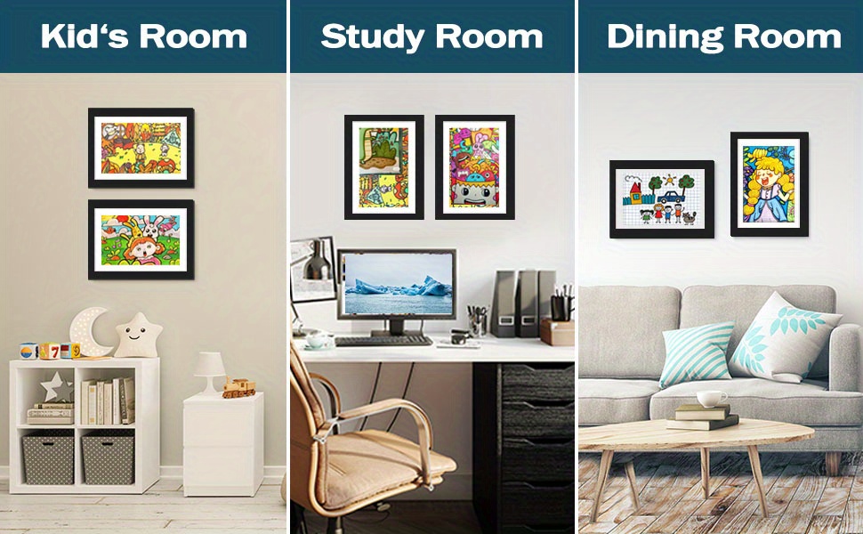 set of 4 frames for displaying artwork designed for easy   suitable for 8 5 x 11 inch projects details 2