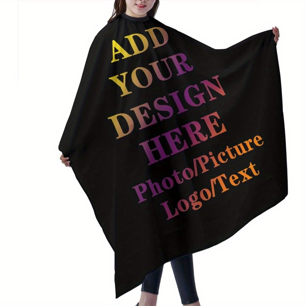 

Customizable Barber Cape For Men - Personalized Logo Design, Professional Hair Cutting Apron For Salons & Home Use