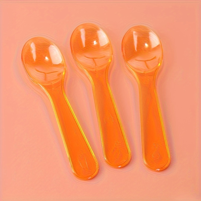 plastic mini dessert spoons disposable transparent tasting - {region_name}